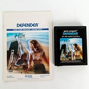 Defender (Atari 2600, 1982) Catridge w/ Manual - Authentic - Tested & Working